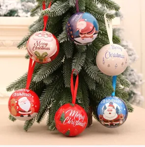 Kerstboom hangende ornamenten metalen snoepdozen schattige Kerstman cadeau opbergdoos