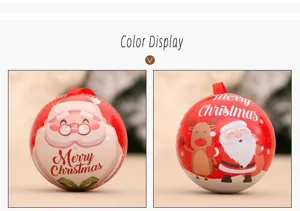 Kerstboom hangend ornament metalen snoep bal pot vakantie decoratie geschenk rode doos