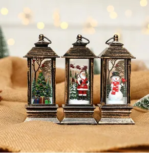 Christmas decorative night light vintage lantern LED holiday indoor display tabletop ornament