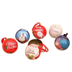 Kerst metalen bal snoepblik ornament hangende hanger vakantie cadeau doos decoratie
