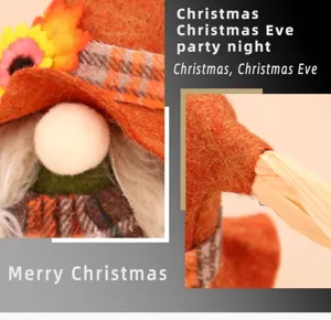 Christmas gnome doll plush decoration cute autumn harvest faceless toy festival gift ornament