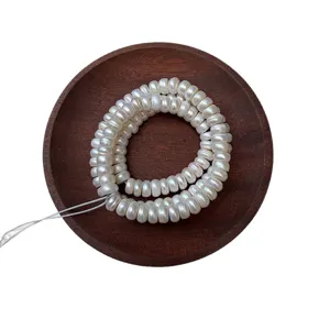 Natural white freshwater pearl prayer beads necklace with 108 high luster 8-9mm beads