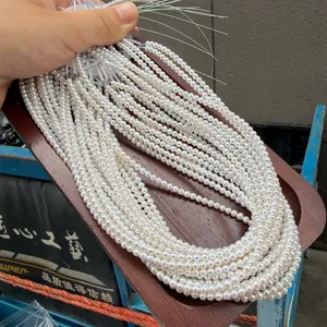 3-3.5mm natural freshwater pearl strands semi-finished jewelry making supplies.