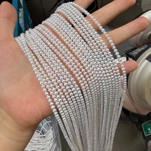 3-3.5mm Aurora Near-Round Natural Freshwater Pearl Semi-Finished Loose Beads Strand 39-40cm