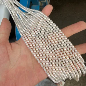 Meerdere strengen kleine witte zoetwaterparels grondstof groothandel handgemaakte sieraden maken