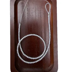 3-3.5mm near round natural freshwater pearl loose beads semi-finished jewelry making strand