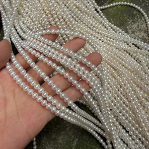 Natuurlijke zoetwaterparel draden 5-5.5mm halffabrikaat voor DIY sieraden maken