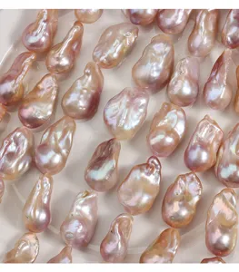 Natural freshwater baroque pearl strand 40cm colorful fishtail pearls for jewelry making DIY