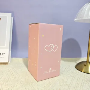 Pink gift box packaging for preserved flower rose lamp romantic present birthday party decor