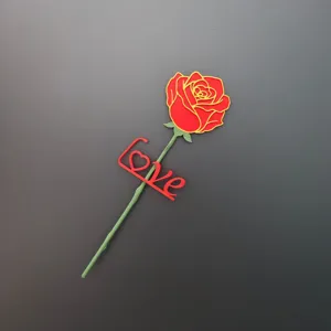 Magnete da frigo fiore di rosa stampato in 3D regalo di San Valentino decorazione casa