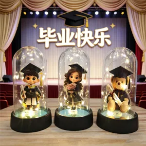 Graduation Commemorative Luminous Acrylic Cover Ornament Cartoon Student Led Night Light Festival Gift