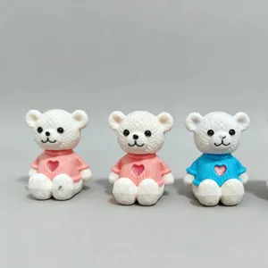 Oso de plástico lindo decoración de escritorio figura en miniatura caja ciega regalo tendencia