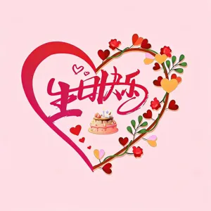 Joli autocollant cœur gâteau d'anniversaire pour cartes DIY étanche cristal déco