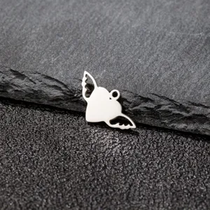 Silver heart angel wings pendant DIY jewelry accessories charms for handmade crafts