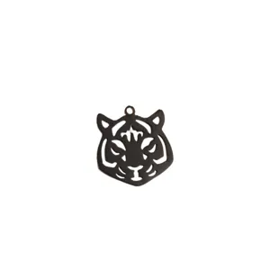 Roestvrij staal schattige tijger hanger cartoon dier DIY bedel voor ketting sieraden