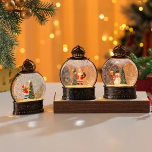 Weihnachten Schneekugel Laterne LED dekorative Nachtlicht festliche Geschenk Tisch Ornament