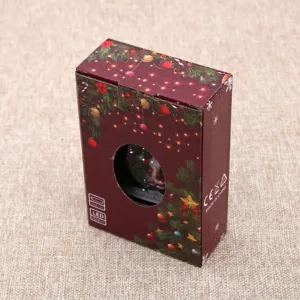 Weihnachten Wasser Schneekugel Laterne Verpackung schick festlich dekorativ LED Geschenkbox
