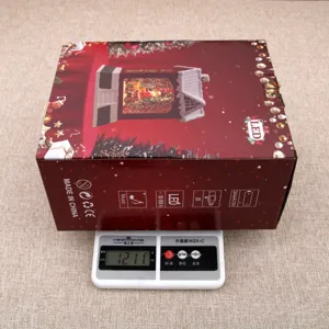 Christmas water snow lantern music box decorative night light gift packaging display