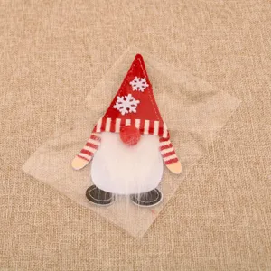 Christmas Gnome felt cutlery holder table decoration red white festive tableware bag
