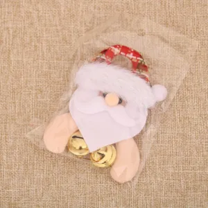 Kerstman pluche hangende ornament met belletjes kerstboom decoratie feestdag cadeau