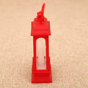 Red decorative LED candle lantern vintage style small night light desktop ornament for home decor