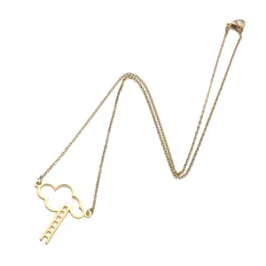 Collana con ciondolo nuvola scala in oro acciaio inossidabile donna catena clavicola
