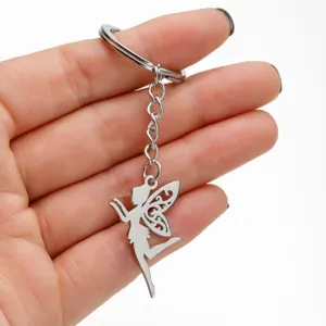 Zarte Schmetterlings-Feen-Schlüsselanhänger mit Metallkette Anhänger, tolles Geschenk.