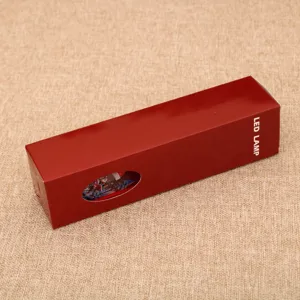Christmas decorative LED lamp paper packaging box red rectangular house gift packaging