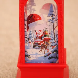 Christmas decorative LED lantern church shape night light holiday gift tabletop lamp
