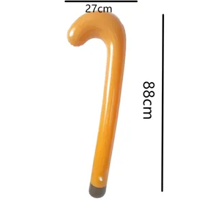Bastoncino di zucchero natalizio gonfiabile in PVC supporto per feste, 88 cm, articolo marrone.