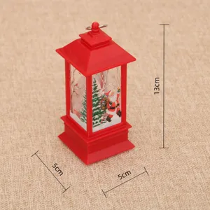 Christmas decorative LED candle light tabletop ornament with Santa Claus design for holiday decor.