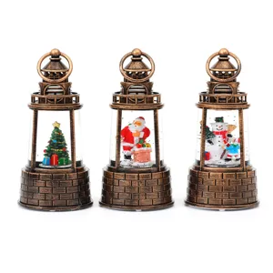 Lanterna palla di neve di Natale luce notturna LED decorazione tavola festiva regalo