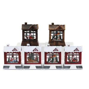 Christmas snow globe water lantern music box desktop decoration holiday gift decor sets