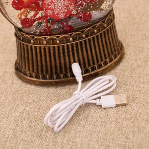 Weihnachts Schneekugel Musikbox Sockel Detail mit USB Kabel, vintage Bronze Finish, Deko.