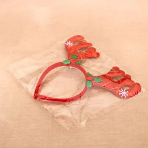 Weihnachten Rentier Geweih Haarreif mit Pailletten und festlichen Elementen für Party.