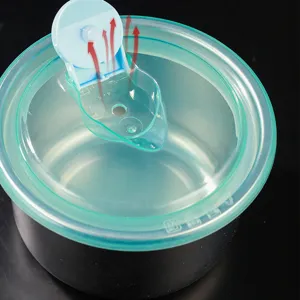 Stainless steel baby steaming bowl with breathable lid, perfect for eggs and food warming.