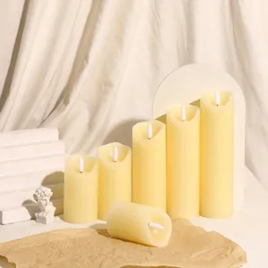 Set di candele LED elettroniche in paraffina per decorazione di matrimonio e festa.