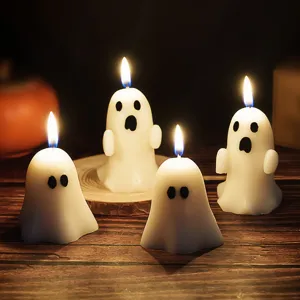 Bougie parfumée en cire de soja fantôme d'Halloween décoration d'intérieur fête