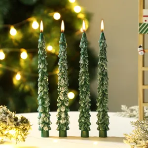 Christmas Tree Shaped Scented Candle Long Pole Soy Wax Festive Party Home Decor Atmosphere Props