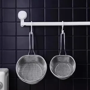 Cestello colino da cucina in maglia di acciaio inox con manico per spaghetti frittura