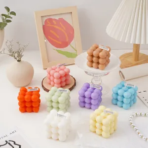Geometrische Bubbelkubus Geurkaars Handgemaakte Sojawas Aromatherapie Kaars Noords Ins Stijl Huisdecoratie Sfeerkaars