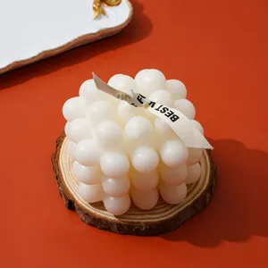 Vela aromática de cera de soja diseño burbuja hecha a mano decoración regalo romántico