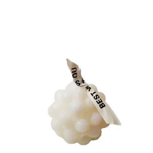Handgemaakte sojawas bubbel geurkaars bol bal aromatherapie ornament met wenslint
