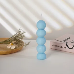 Candela profumata blu a 5 sfere decorazione per la casa estetica e minimalista