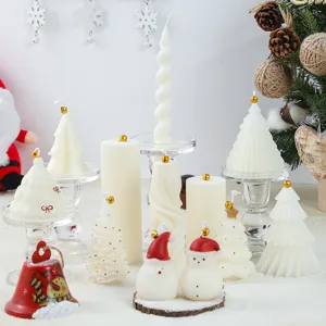 Christmas Tree Scented Candle Geometric Soy Wax Holiday Party Home Decor Aromatherapy Gift