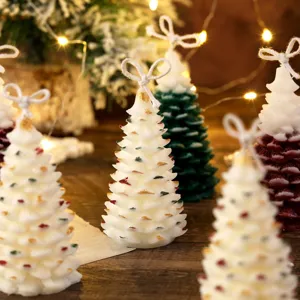 Velas perfumadas árbol de navidad cera de soja regalos festivos decoración detalles