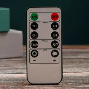 Telecommande pour bougie electronique LED avec minuterie et fonctions de gradation.