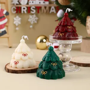 Weihnachtsbaum Duftkerze Festives Geschenk Heimdekoration Aromatherapie Sojawachs Kerze Mit Schleife Feiertag Party Ornament