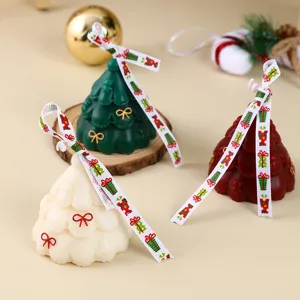 Weihnachtsbaum Duftkerzen Set, dekorative Wachskerzen mit Geschenkschleife für Heimdeko.