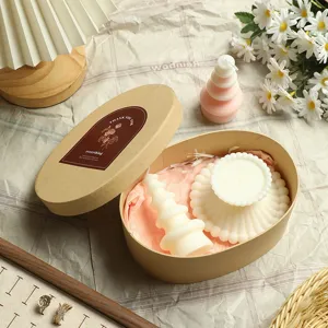 Exquisite scented candle gift set with unique pleated and pillar designs, cozy home decor.
